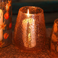 Natural Floral Glass Large Bowl Candle Holder - Pino 15x12cm