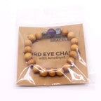Cedarwood Third Eye Chakra Bangle with Amethyst – view 2