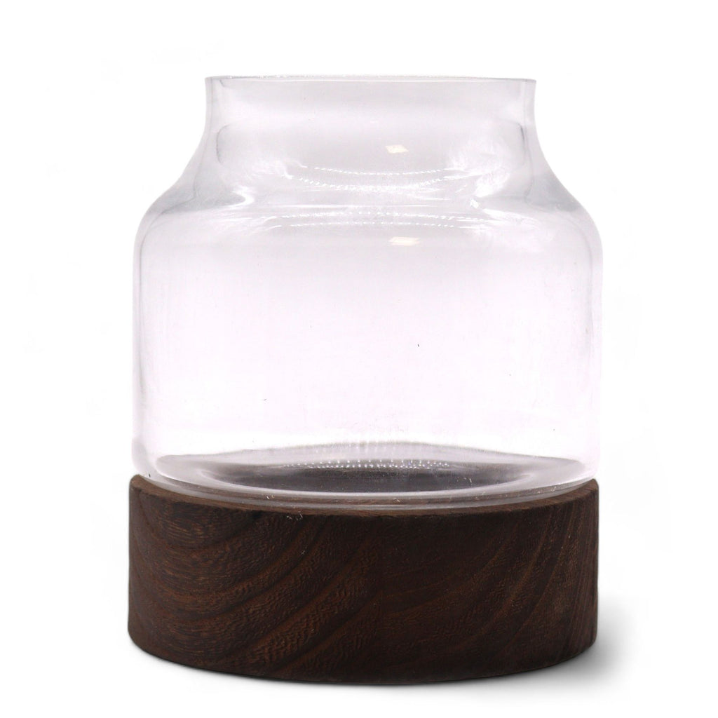 Small Shaped Terrarium, Dark Tung Wood, 12x13cm – view 2