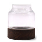 Small Shaped Terrarium, Dark Tung Wood, 12x13cm – view 2