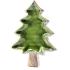 Green Enamel Tree Wooden Bowl - 25 x 19 cm – view 2