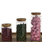 Cottage Glass Storage Jar with Bamboo Lid - 20 cm – view 2