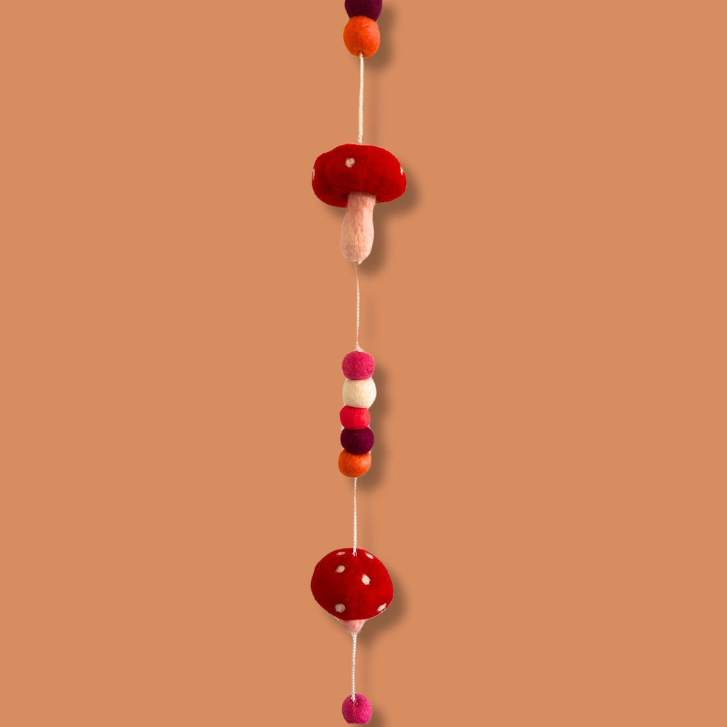Felt Wall Hanging 110cm - Redtop Mushrooms – view 2
