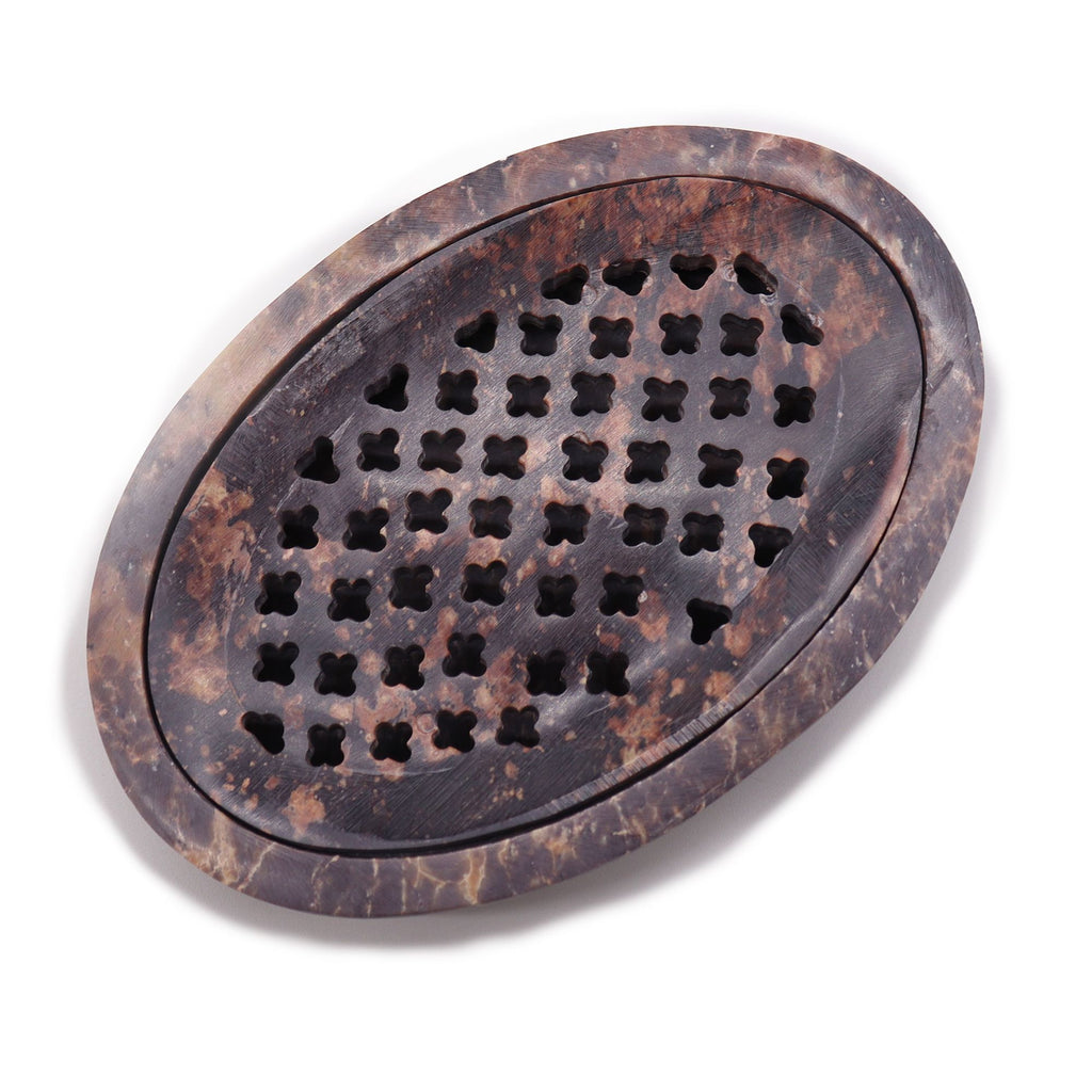Soapstone Soap Dish & Drainer, Oval