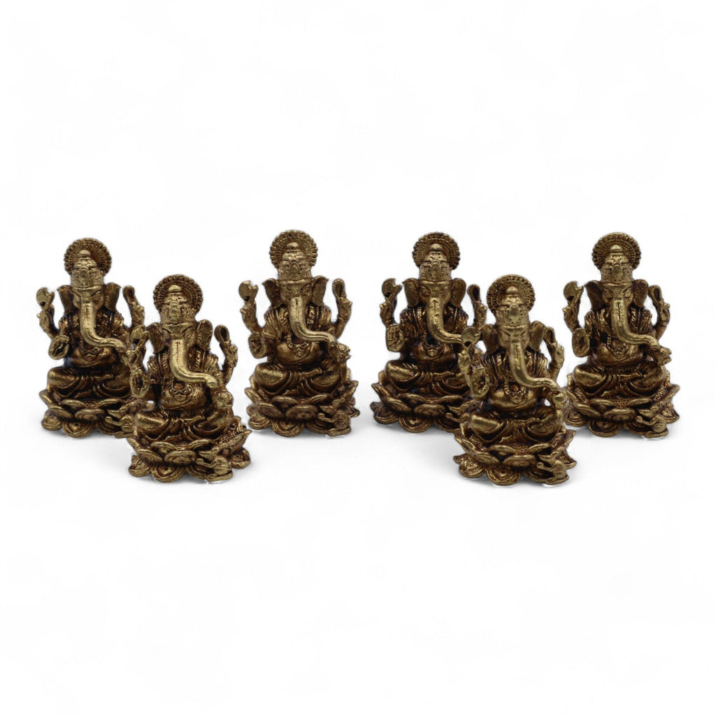 Brass Ganesha Miniature Statue - 37mm – view 7