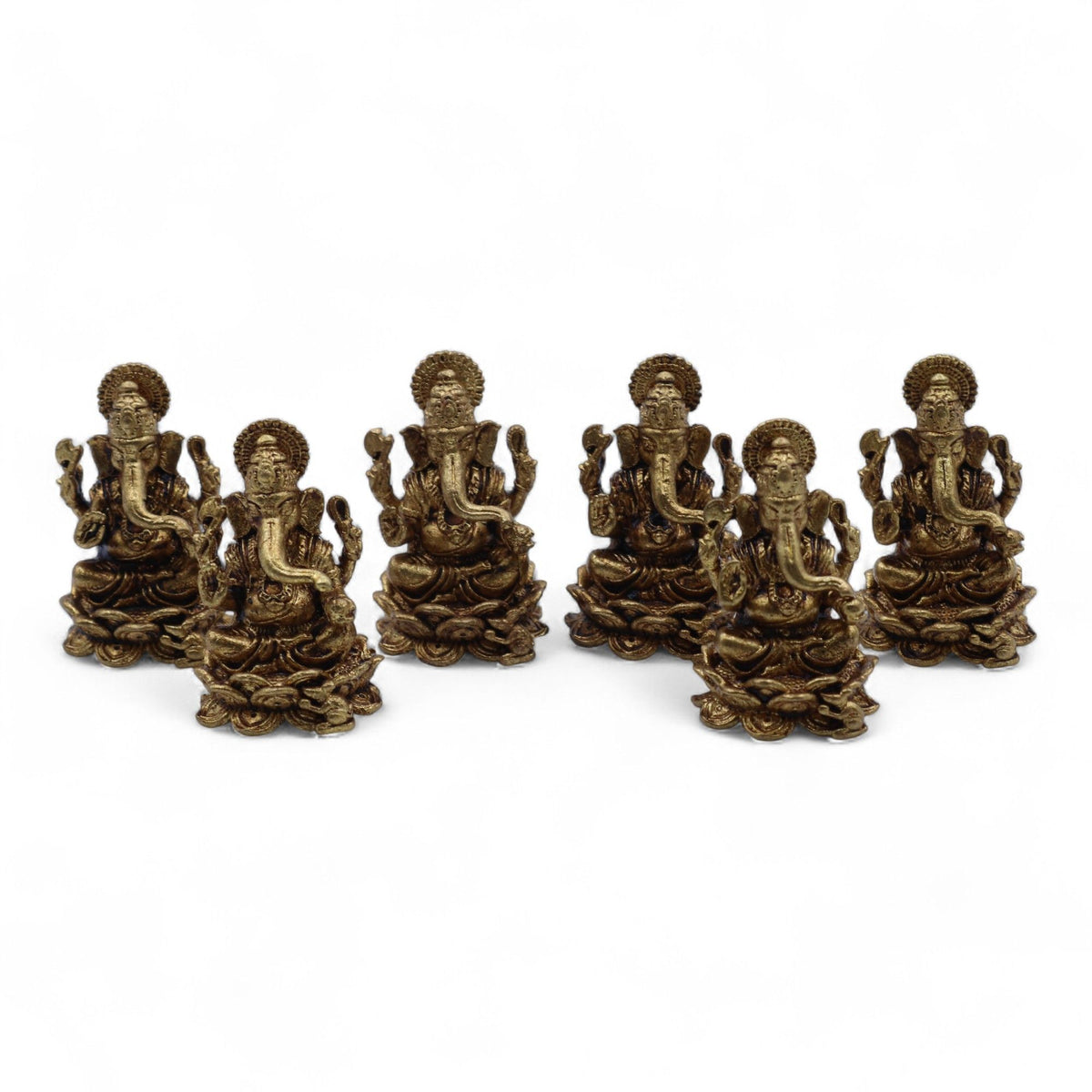 Brass Ganesha Miniature Statue - 37mm – view 7