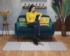 Indian Cotton Rug - Grey - 70x170cm – view 4