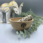 Wooden Ritual Offering Bowl - Tree of Life - 14x7cm – view 2