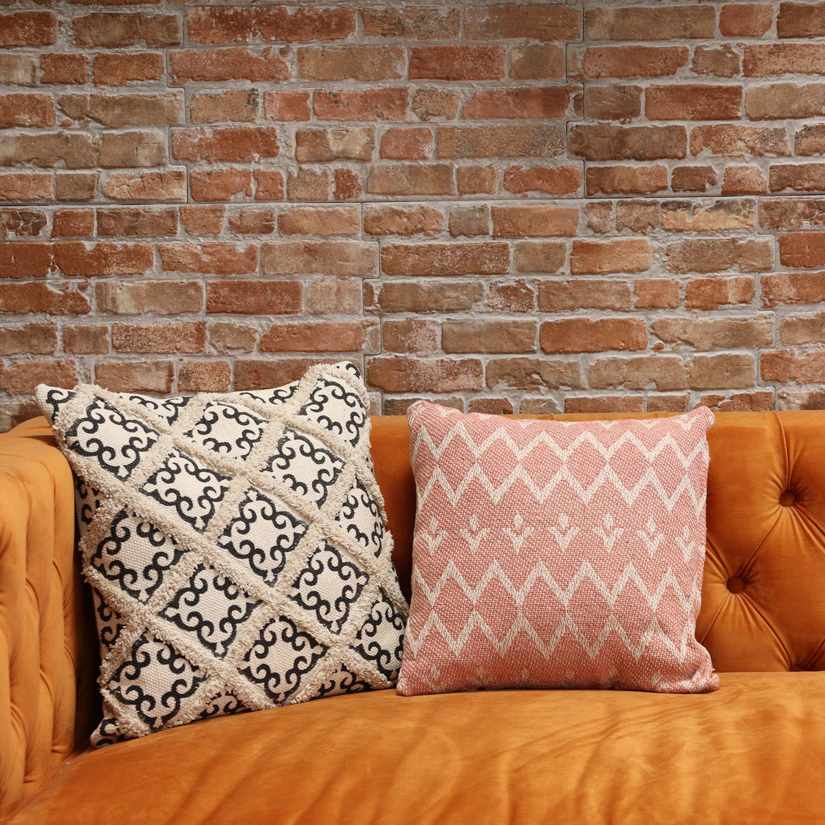 Fine Herringbone Cushion Cover, Grey, 40x40cm – view 2