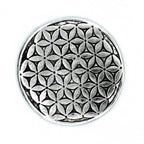 Polished Aluminium Flower of Life Incense Holder 11cm – view 2