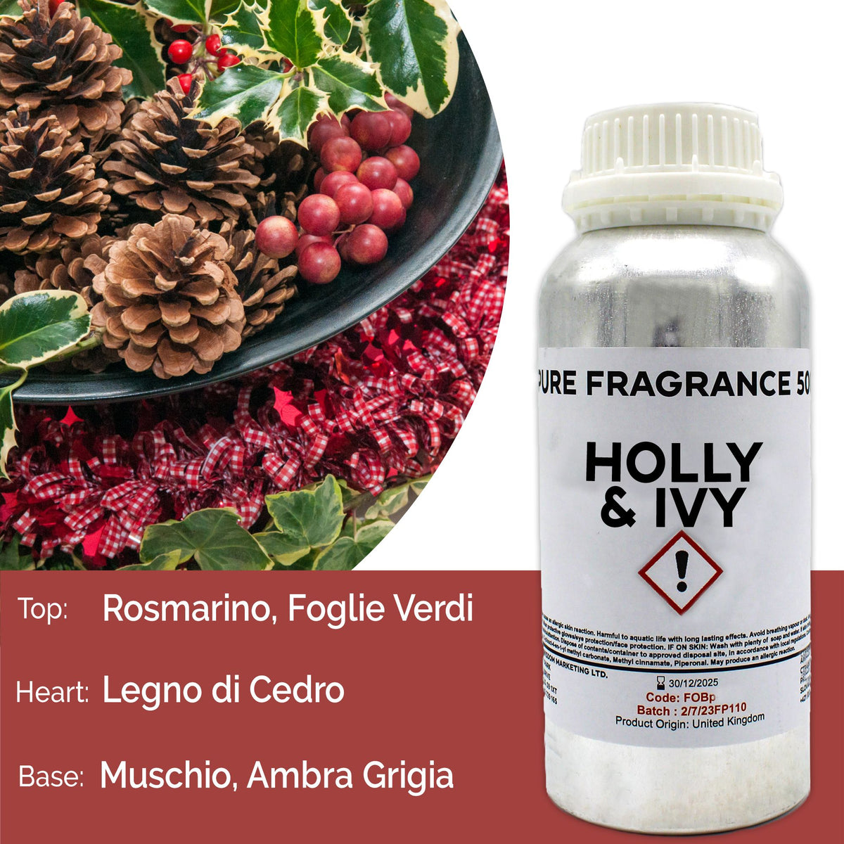 Holly and Ivy Pure Fragrance Oil - 500ml – view 3