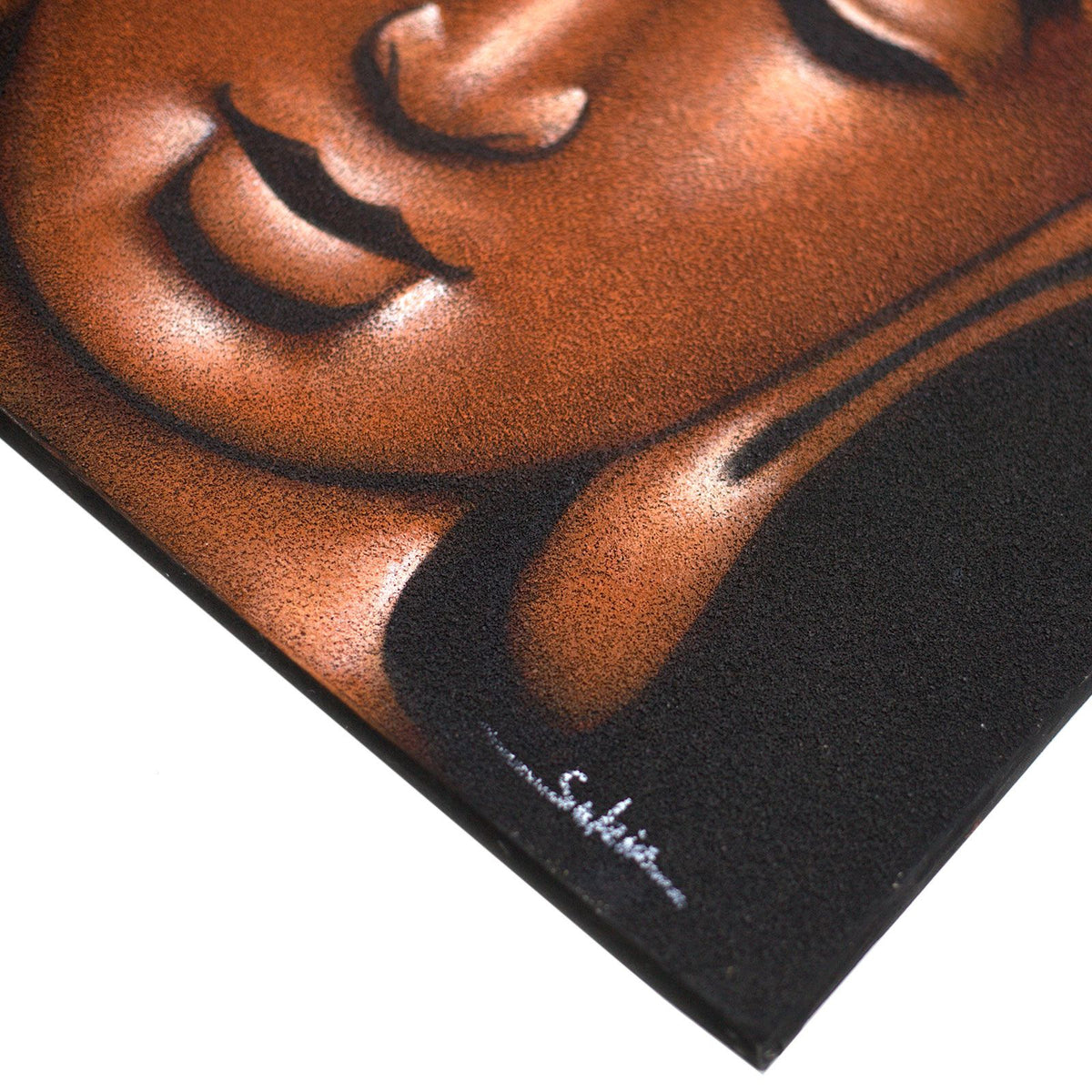 Buddha Painting, Copper Sand Finish - 80 x 60cm