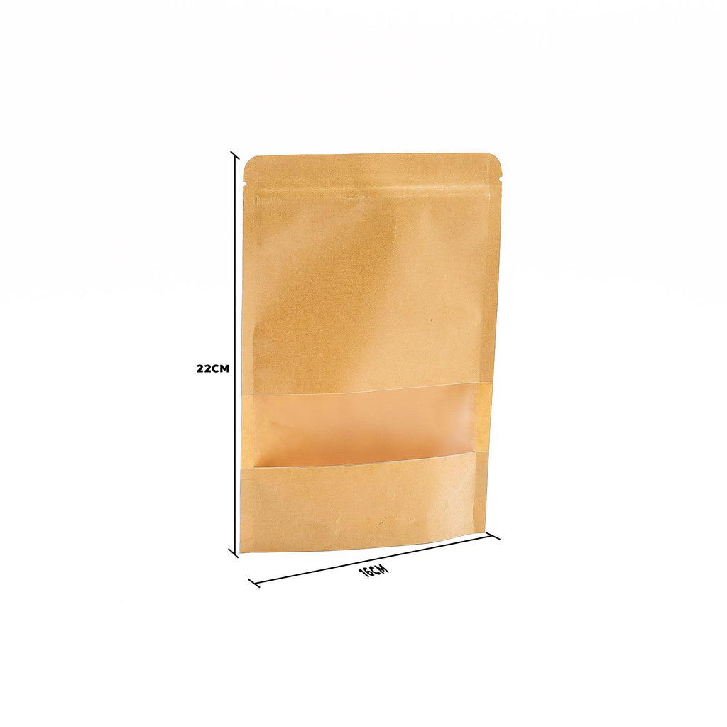 Kraft Window Bags 16x23 cm, Pack of 10