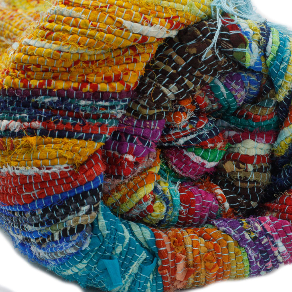 Luxury Rag Rug, Blue - 153 x 90cm