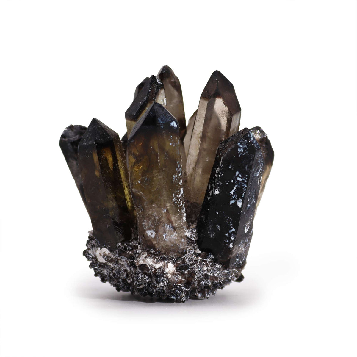 Smoky Ghost Quartz Crafted Cluster, approx 8cm – view 4