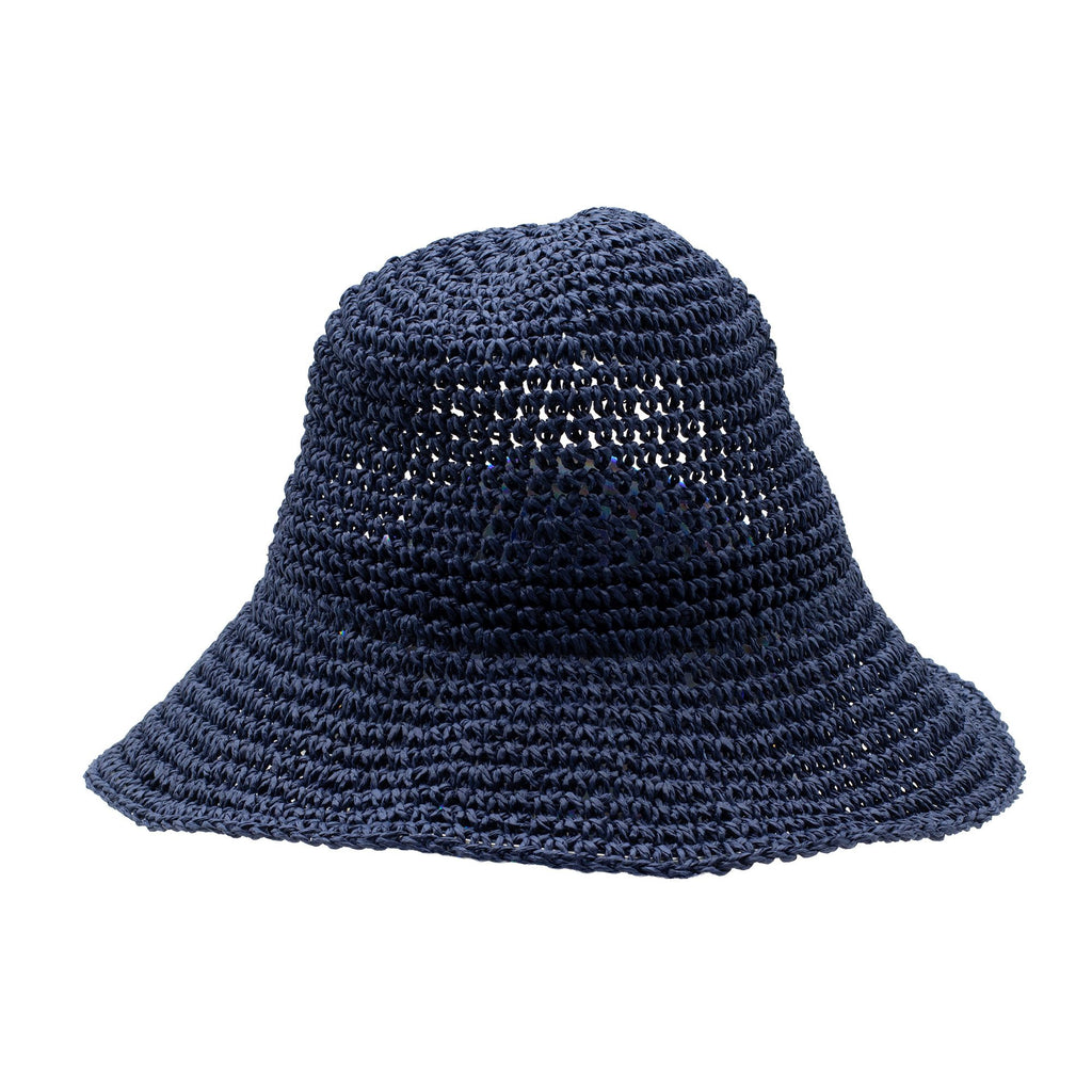 Nomad Sari Floppy Straw Sun Hat - Navy Blue – view 2