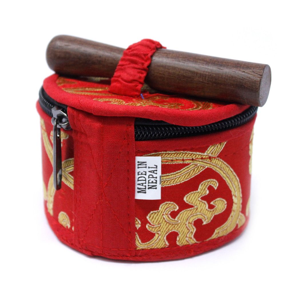Mini Singing Bowl Gift Set - Red Pouch