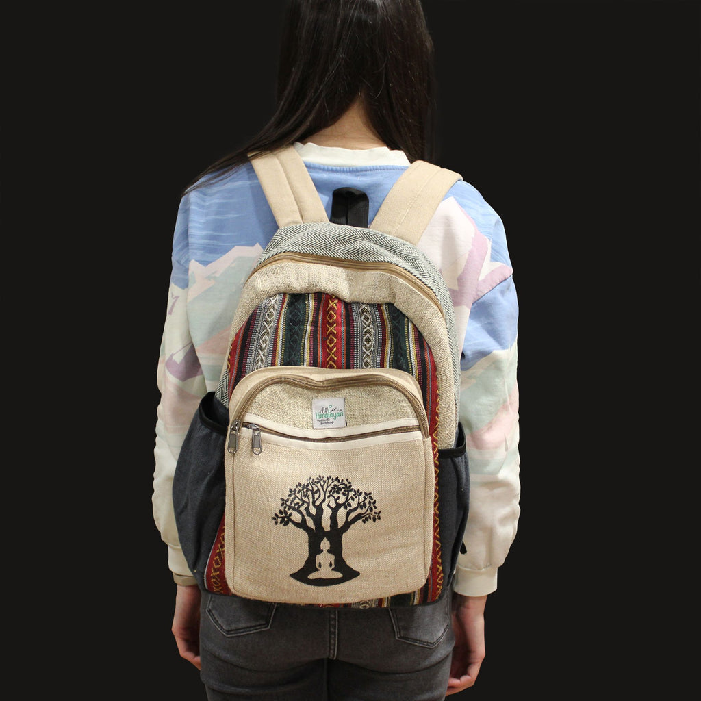 Large Hemp Backpack - Bodhi Tree Design – view 8
