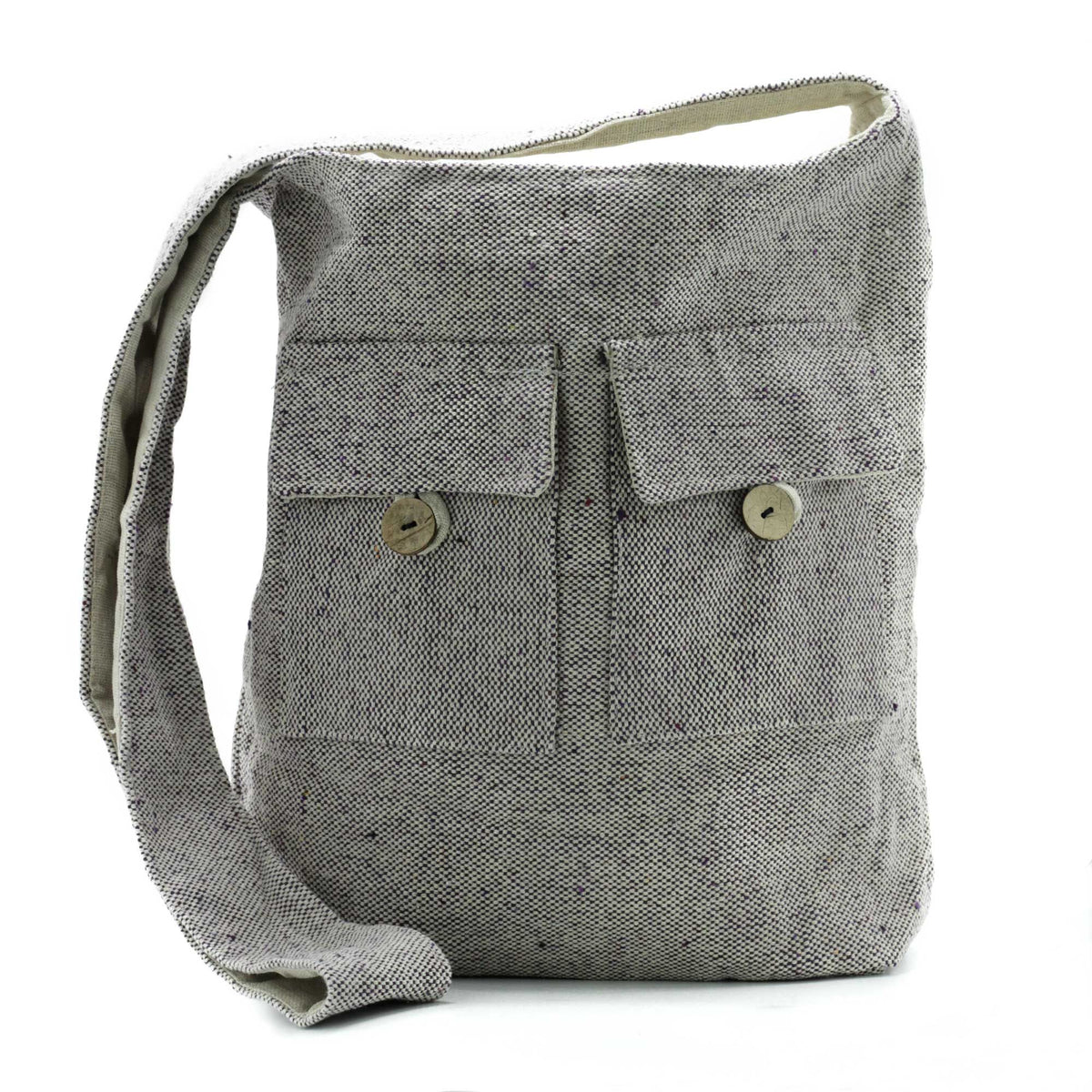 Two Pocket Cotton Bag - Soft Lavender - Large