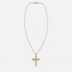 Citrine Crucifix Pendant - Silver Plated 45cm Chain – view 5