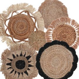 Set of Six Grey Wall Art Discs, 104 cm – view 5