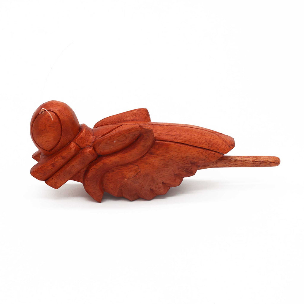 Chirping Wooden Grasshopper Musical Ornament