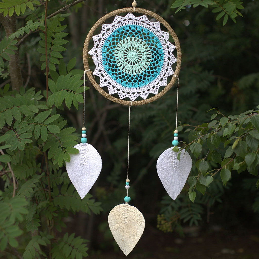 Large Turquoise Dream Catcher - Elemental Spirits