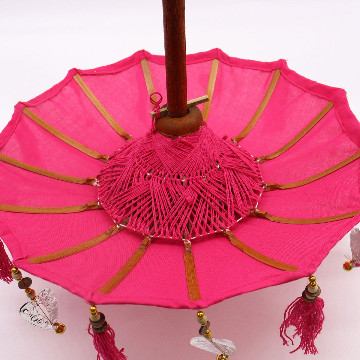Bali Home Decor Parasol - Pink Cotton - 40 cm – view 3