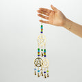 Brass Tri-Pentagram Wind Chime - 7 Bells, 9.5x32cm