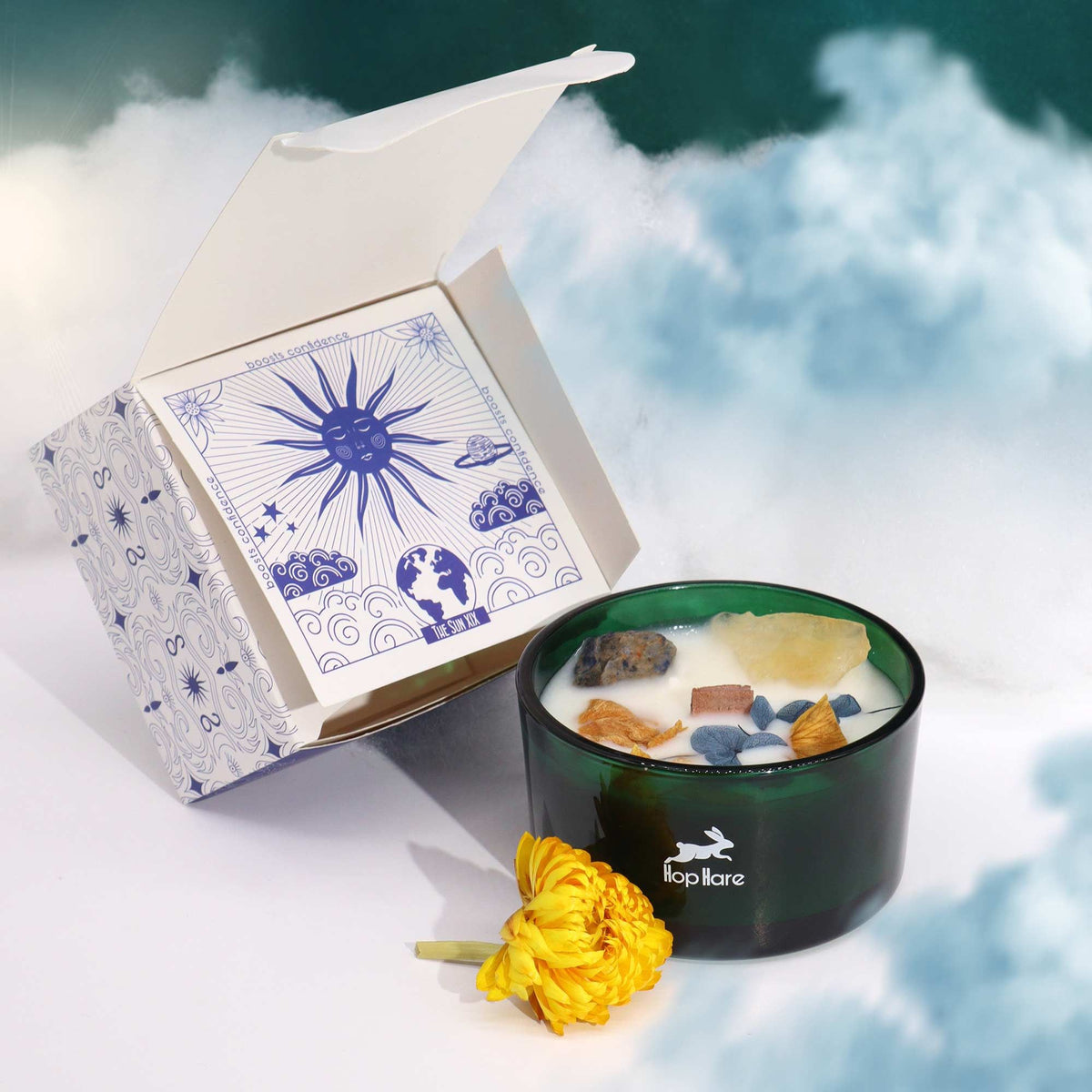 Hop Hare Crystal Magic Candle - The Sun, Citrine & Sodalite – view 4