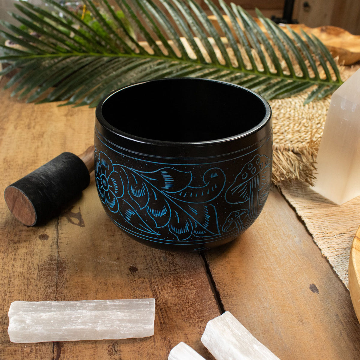 Cauldron Singing Bowl - Magic Mushroom - Blue (15cm) – view 7