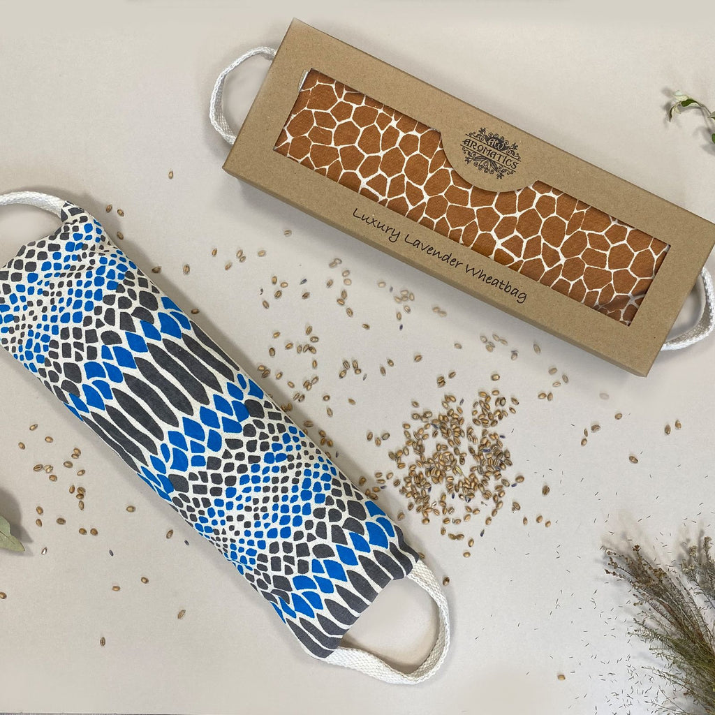 Lavender Wheat Bag Gift Box - Madagascar Giraffe Print – view 6