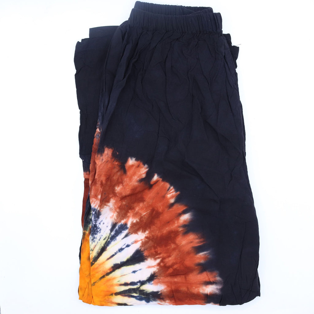Japanese Style Lounge Pants - Black Chocolate and Orange - M – view 6