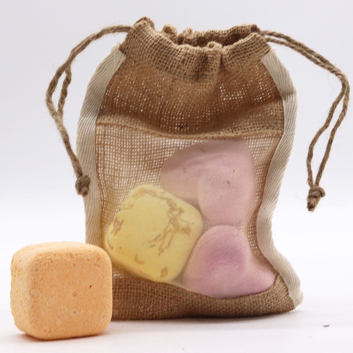 Medium Washed Jute Pouch 21x15cm