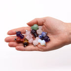 Gemstone Mushroom Pendants, Set of 12 Assorted, 20x15mm