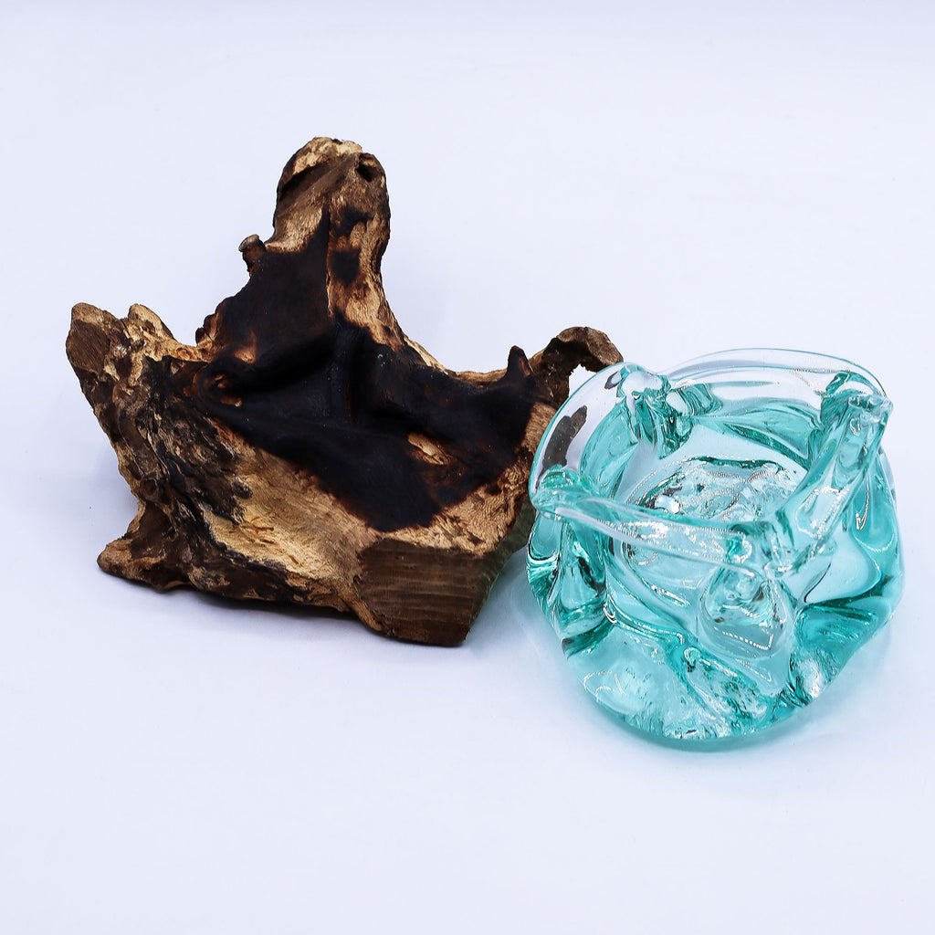 Molten Glass Chunky Ashtray & Candle Holder 23cm – view 8