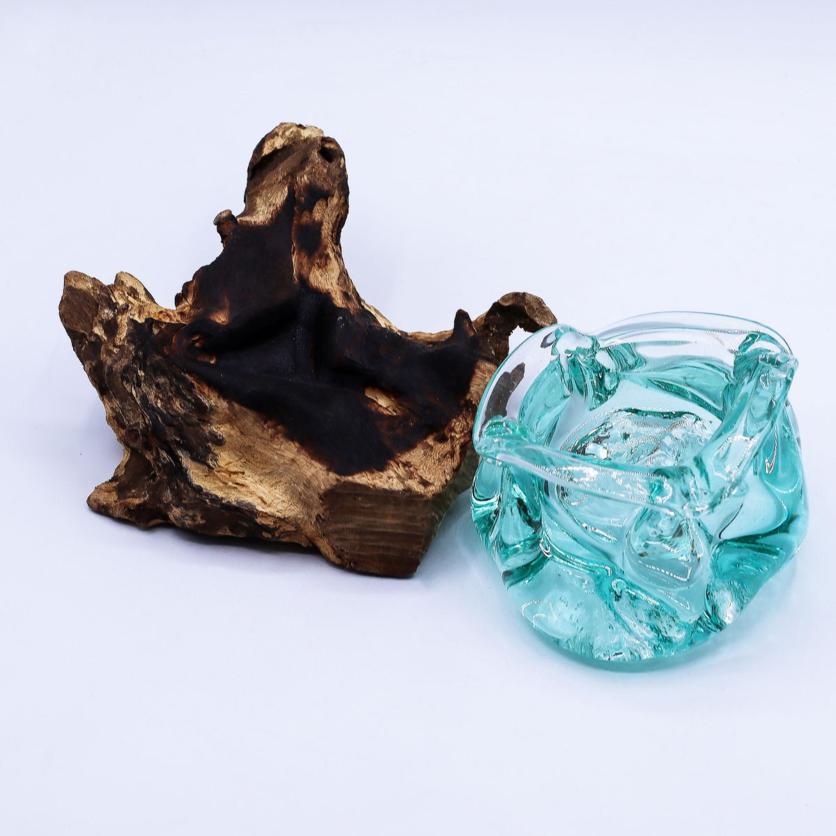 Molten Glass Chunky Ashtray & Candle Holder 23cm – view 8