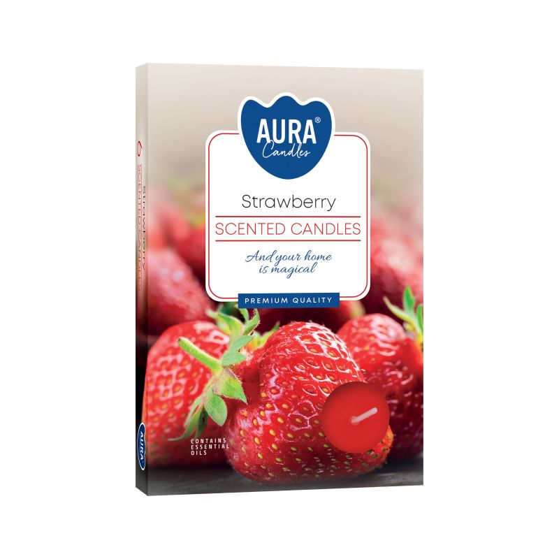 Set of 6 Strawberry Scented Tealights – view 2