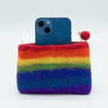 Rainbow Felt Zipper Pouches - Set of 3