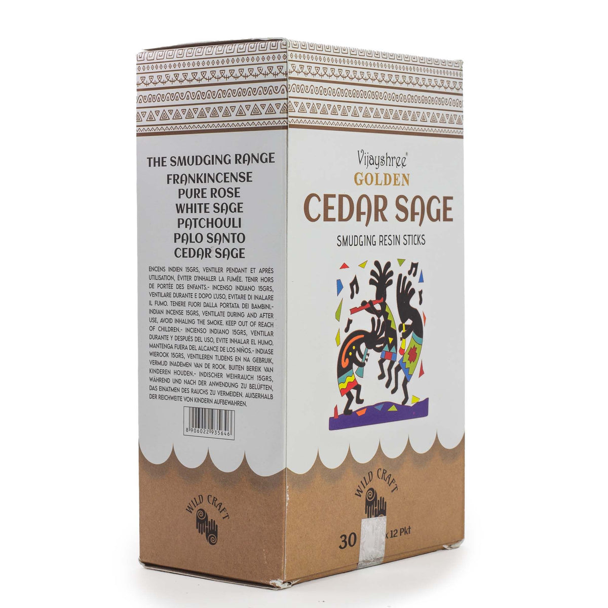 Golden Cedar Sage Smudging Resin Sticks - 30g Pack of 6