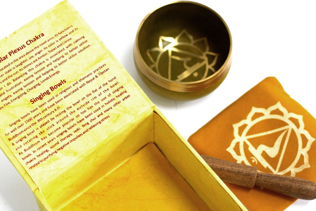 Solar Plexus Chakra Singing Bowl - Yellow Brass – view 2