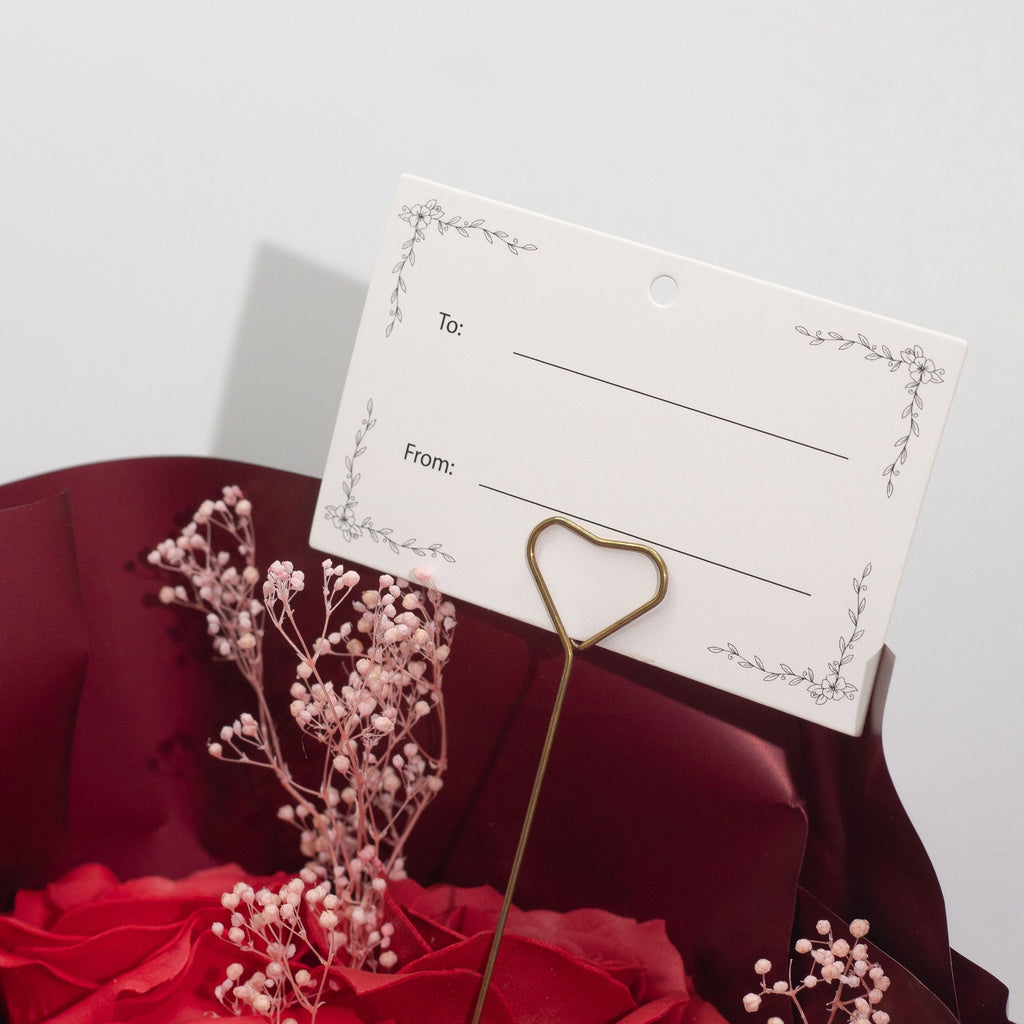 Red Soap Rose Bouquet - Love Is Eternal Gift Card – view 2
