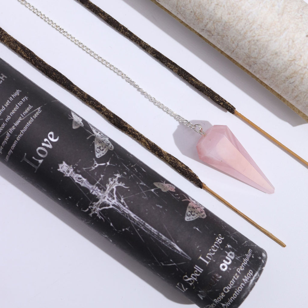 Ancient Witch Love Incense with Rose Quartz Pendulum – view 9