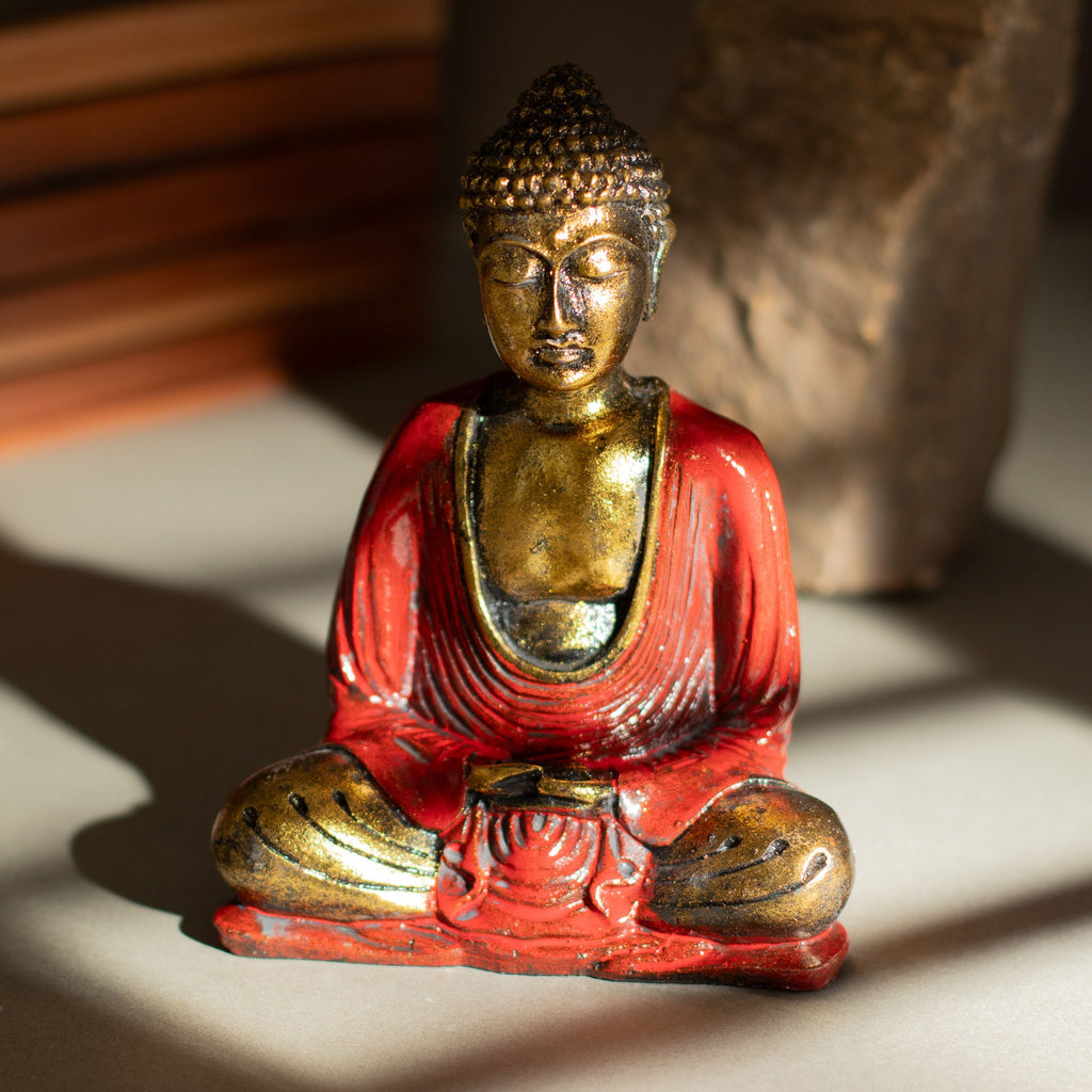 Red & Gold Buddha Statue - Medium – view 4