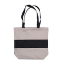 Two Tone Cotton Bag 38x42x12cm Grey and Black