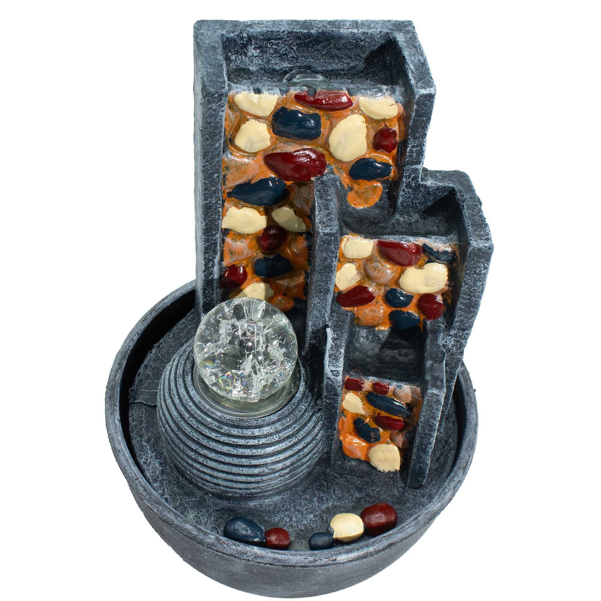 Pebble Wall Tabletop Water Feature, Crystal Ball – view 2