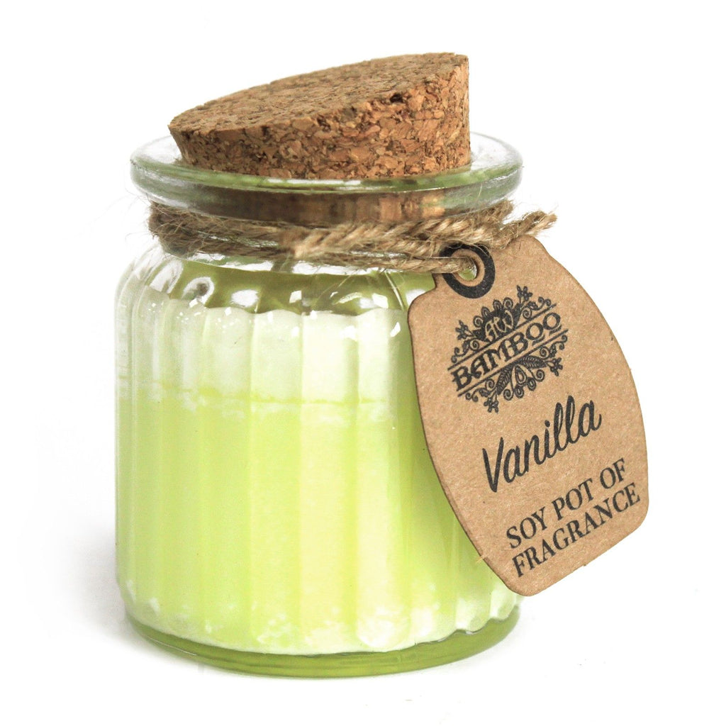 Vanilla Soy Wax Pot Candle in Glass Jar – view 4