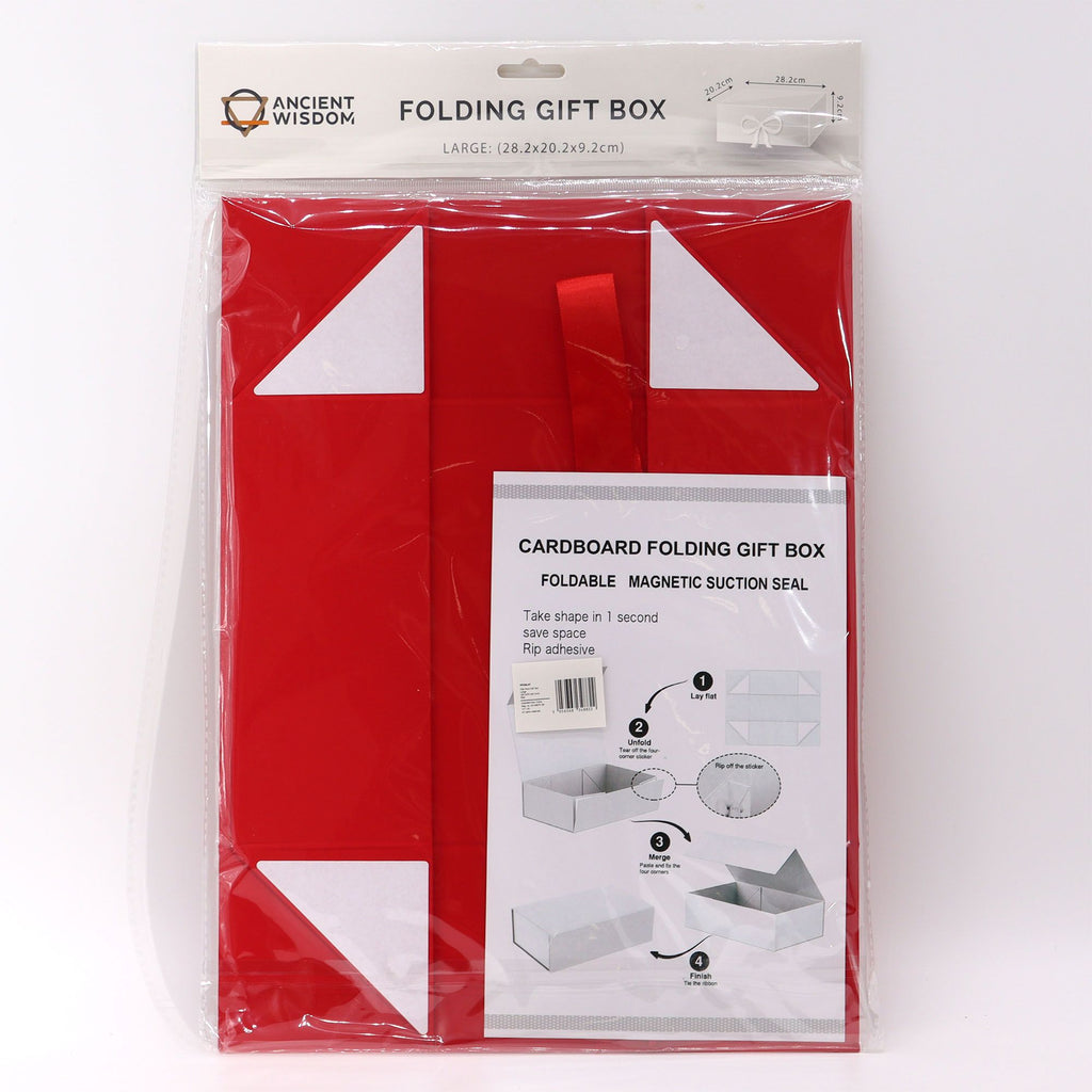 Flat Pack Gift Box Large 28.2x20.2x9.2cm Red – view 2