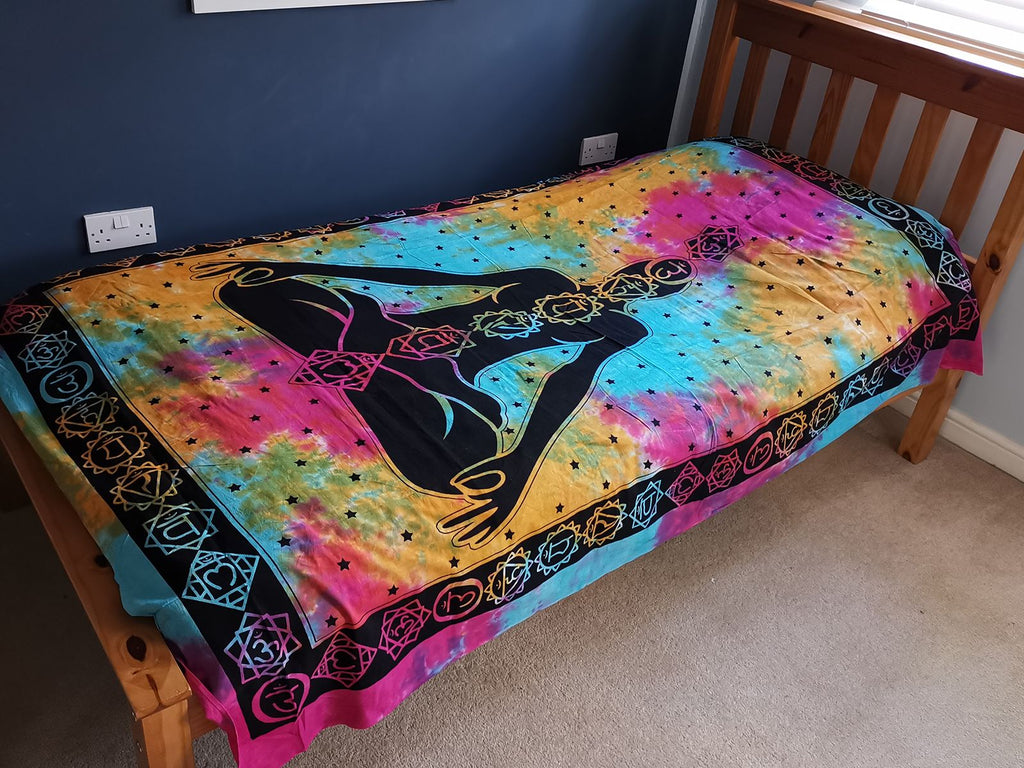 Single Cotton Bedspread & Wall Hanging - Chakra Buddha 130x200cm – view 3