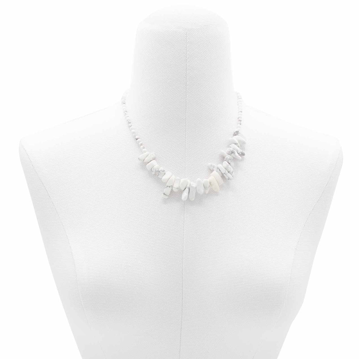 White Jasper Longstone Gemstone Necklace – view 4